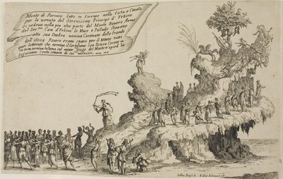 O flutuador do Monte Parnaso, de A Guerra da Beleza de Jacques Callot