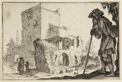 O pastor e as ruínas de Jacques Callot