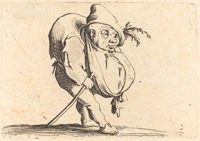 O corcunda com uma bengala de Jacques Callot