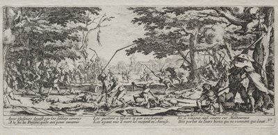 As grandes misérias da guerra: vingança dos camponeses, 1633. de Jacques Callot