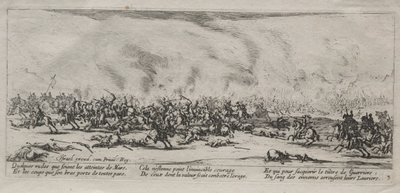 As grandes misérias da guerra: a batalha, 1633. de Jacques Callot