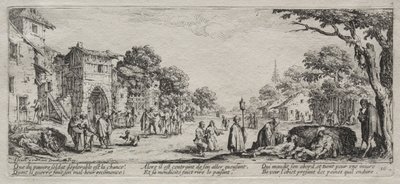 As grandes misérias da guerra: os mendigos e os moribundos de Jacques Callot