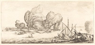 A Grande Rocha, provavelmente c. 1630. de Jacques Callot