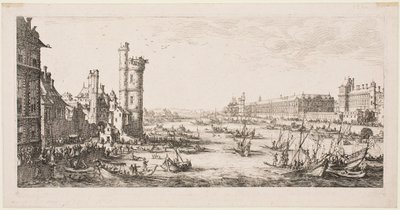 As grandes vistas de Paris: vista do Louvre de Jacques Callot