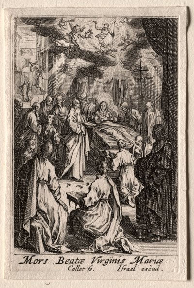 A Vida da Virgem: A Morte da Virgem de Jacques Callot
