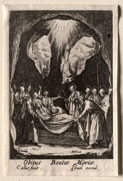 A Vida da Virgem: O Sepultamento da Virgem de Jacques Callot