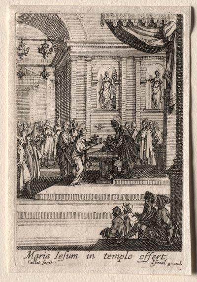 A Vida da Virgem: A Apresentação de Cristo no Templo de Jacques Callot