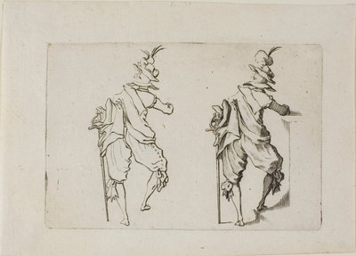 O homem visto de costas com uma grande espada, de Os Caprichos de Jacques Callot
