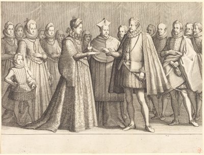 O casamento de Ferdinando e Cristina de Lorena de Jacques Callot