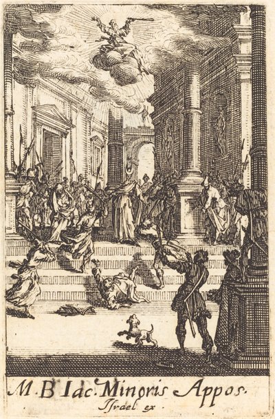 O Martírio de São Tiago Menor, c. 16341635. de Jacques Callot