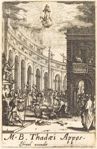 O Martírio de São Tadeu, c. 16341635. de Jacques Callot