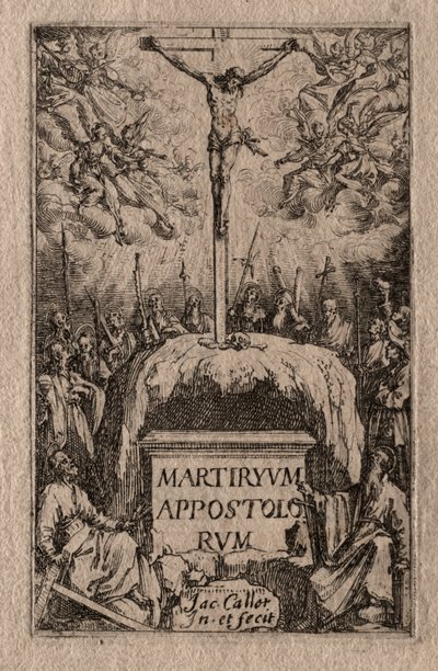 O Martírio dos Apóstolos: Frontispício de Jacques Callot
