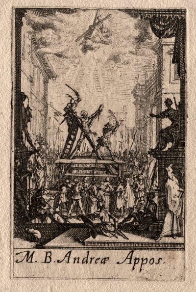 O martírio dos apóstolos: Santo André. de Jacques Callot