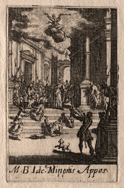 O martírio dos apóstolos: São Tiago Menor. de Jacques Callot