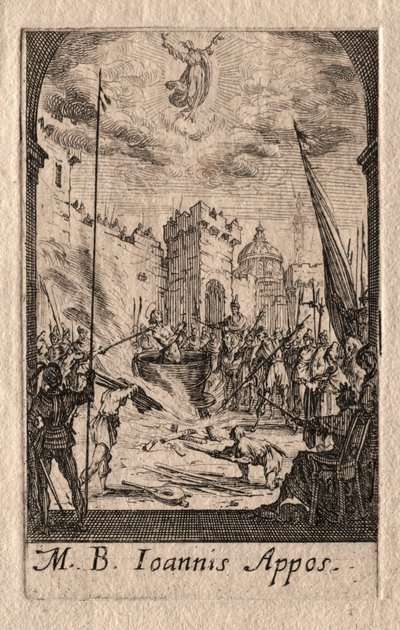 O Martírio dos Apóstolos: São João Evangelista de Jacques Callot