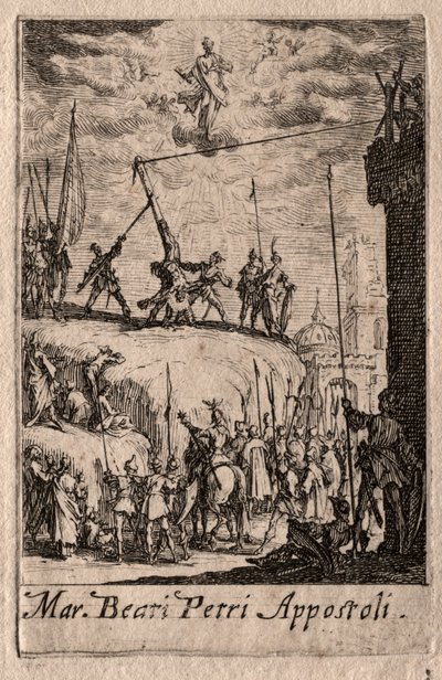 O martírio dos apóstolos: São Pedro. de Jacques Callot
