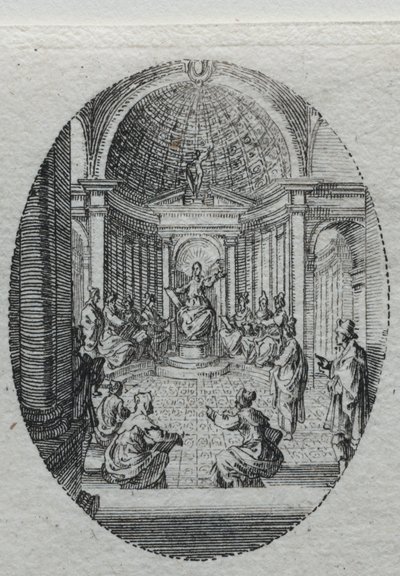 Os Mistérios da Paixão: Cristo Disputando com os Médicos de Jacques Callot