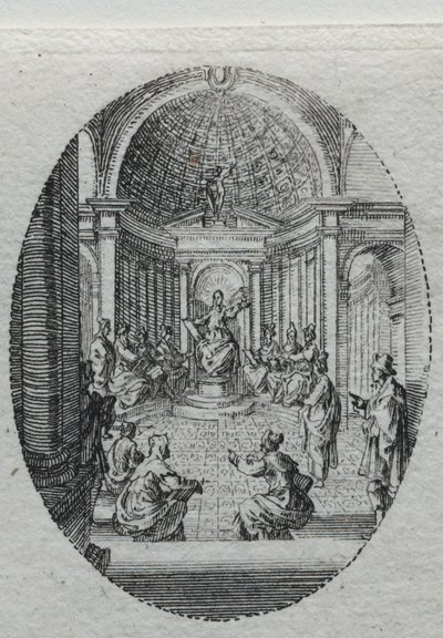 Os mistérios da paixão: Cristo discutindo com os médicos. de Jacques Callot
