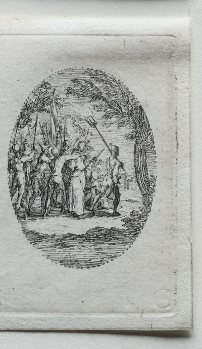 Os mistérios da paixão: Cristo levado cativo. de Jacques Callot