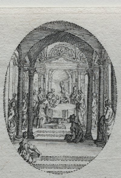 Os mistérios da paixão: a circuncisão. de Jacques Callot