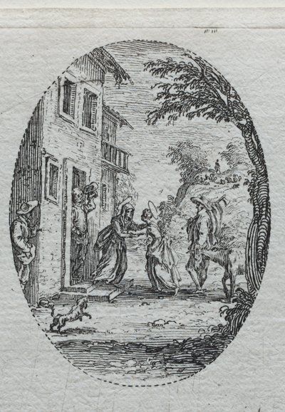 Os mistérios da paixão: a visitação. de Jacques Callot