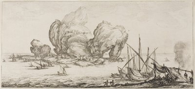 A Batalha Naval, de várias cenas projetadas em Florença de Jacques Callot
