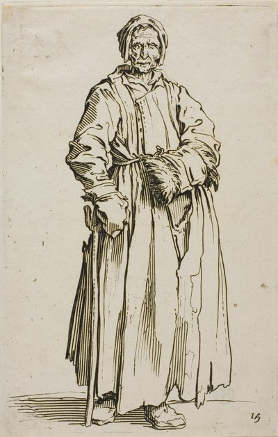 A Mulher Caolho, prato quinze de Os Mendigos de Jacques Callot