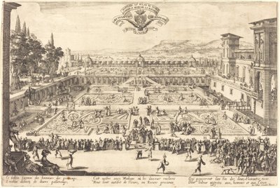 Os jardins do palácio em Nancy de Jacques Callot