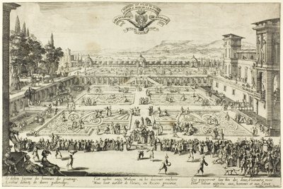 Os jardins do palácio em Nancy de Jacques Callot