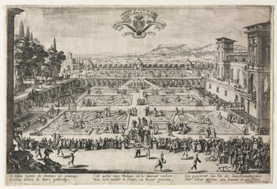 Os jardins do palácio em Nancy de Jacques Callot