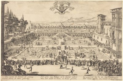 Os jardins do palácio em Nancy de Jacques Callot
