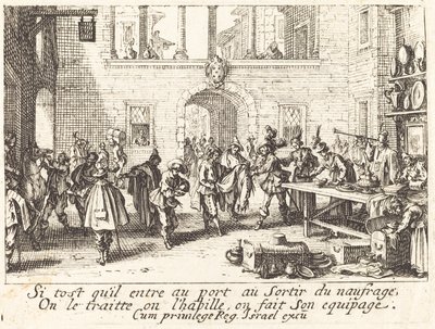 Os pais concedem presentes, 1635. de Jacques Callot
