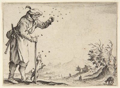 O camponês atacado por abelhas de Jacques Callot