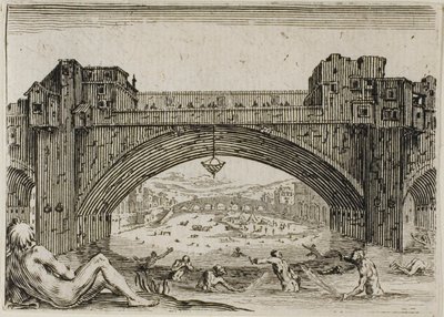A Ponte Vecchio em Florença, de Os Caprichos de Jacques Callot