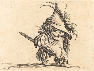 O homem barrigudo com o chapéu alto de Jacques Callot
