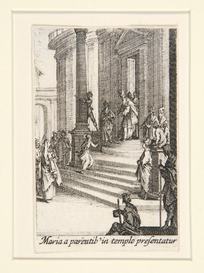 A Apresentação da Virgem, nº 3 de A Vida da Virgem de Jacques Callot