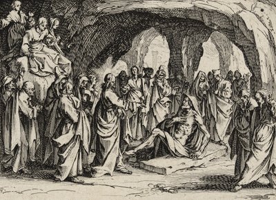 A ressurreição de Lázaro, 1635 de Jacques Callot