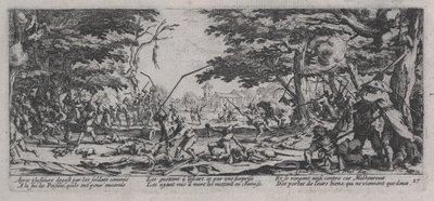 A vingança dos camponeses (La Revanche des paysons), de &39;As misérias da guerra&39; de Jacques Callot