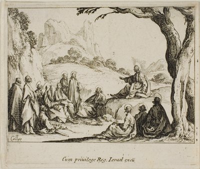 O Sermão da Montanha, do Novo Testamento de Jacques Callot