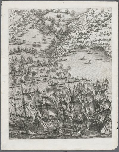 O cerco de La Rochelle: Ilustração 11, 1628-1630. de Jacques Callot