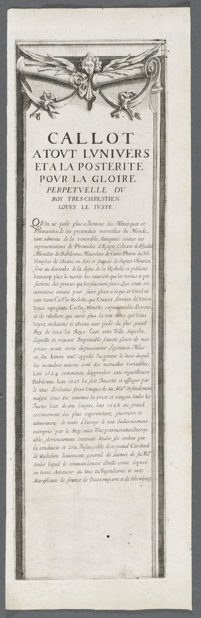 O cerco de La Rochelle: Placa 4 de Jacques Callot