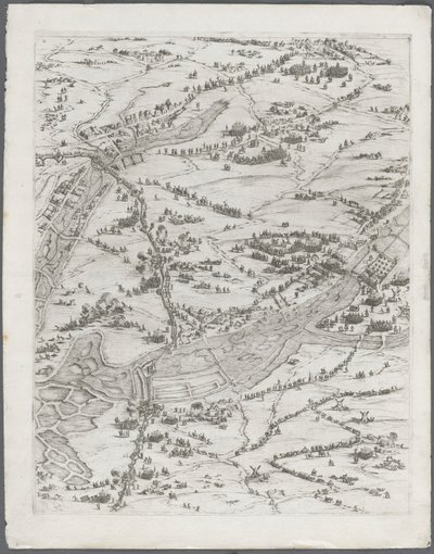 O cerco de La Rochelle: ilustração 7, 1628-1630. de Jacques Callot