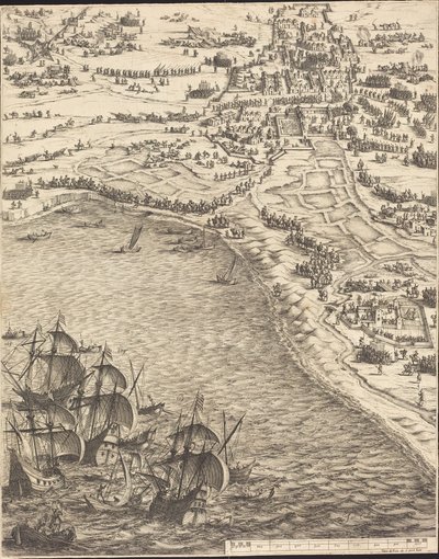 O Cerco de La Rochelle [placa 12 de 16; conjunto compreende 1952.8.97-112] de Jacques Callot