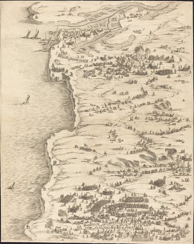O Cerco de La Rochelle [placa 5 de 16; conjunto compreende 1952.8.97-112] de Jacques Callot