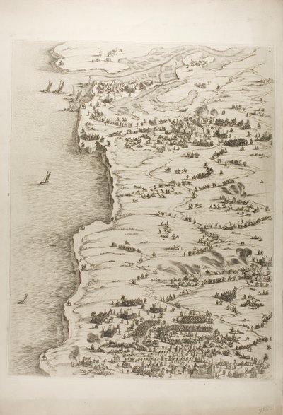 O Cerco de La Rochelle, prato um de Jacques Callot