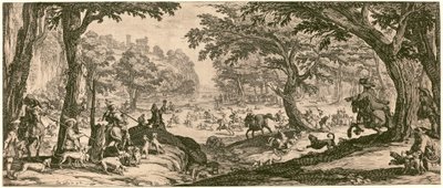A Stag Hunt, provavelmente 1619. de Jacques Callot