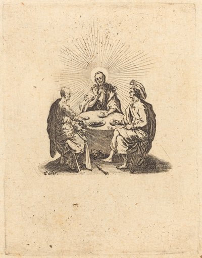 A Ceia em Emaús, 1618. de Jacques Callot