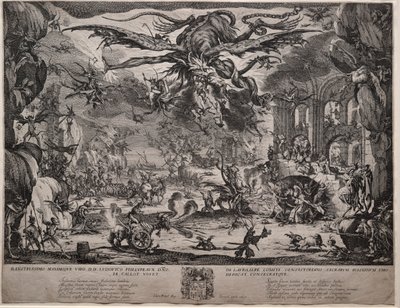 A Tentação de Santo Antônio segunda versão, 1635. de Jacques Callot