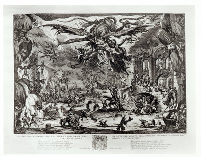 A tentação de Santo Antônio, século XVII de Jacques Callot