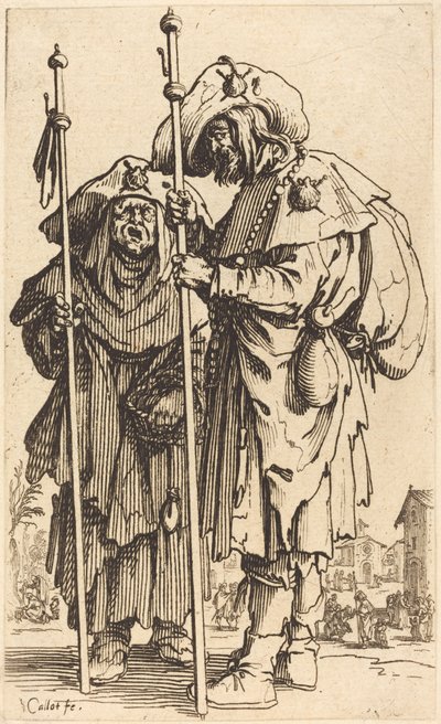 The Two Pilgrims, c. 1622. de Jacques Callot